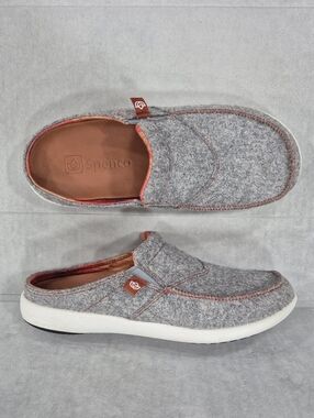 Spenco Siesta Urban Woolie Slides mules women's 9 gray wool slip on casual shoes